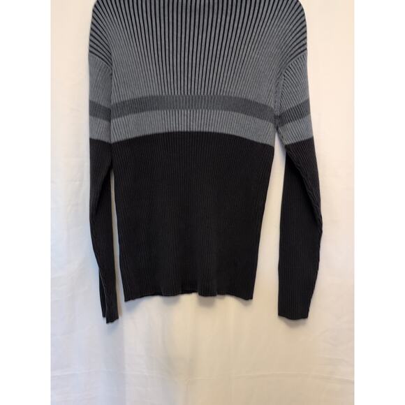 H&H M men's turtleneck gray navy block sweater long sleeve ribbed Australia Made - Picture 7 of 10